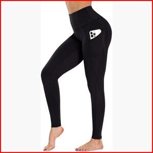 High Waist Compression Leggings with Pockets, Tummy Control Workout Pants